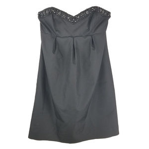 Shoshanna Black Beaded Cocktail Dress Sz 4